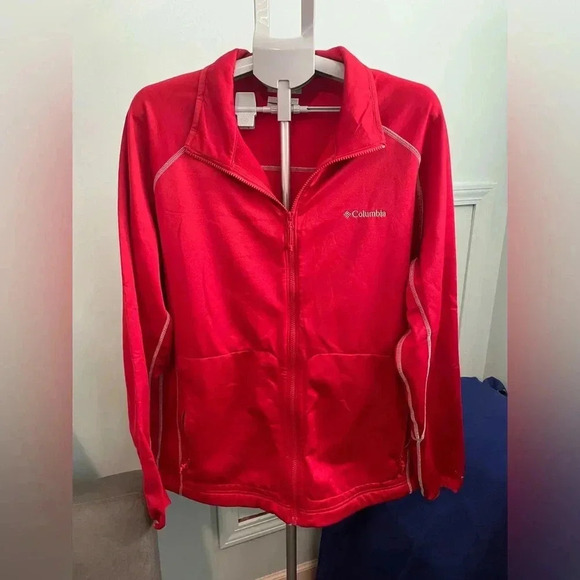 Red Columbia omniwick zipup sweatshirt /jacket size XL #120 - Picture 1 of 13